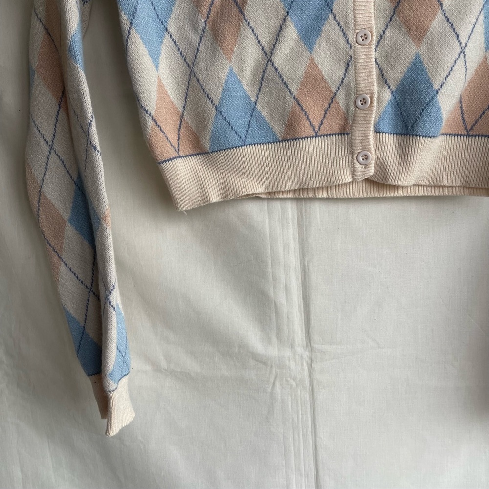 Princess Polly Argyle Cardigan Sweater - Picture 10 of 14